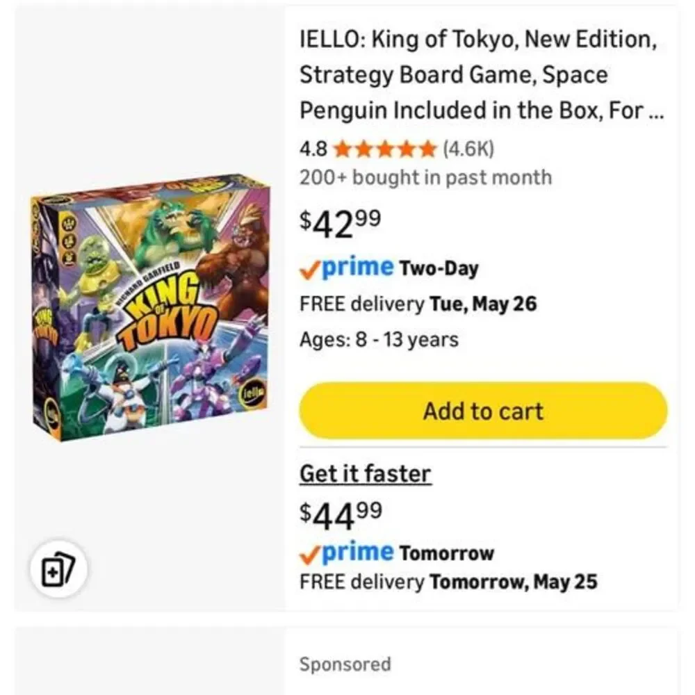 IELLO King of Tokyo Board Game